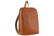 Milleni Ladies Backpack Shoulder Bag Nappa Leather Womens Rucksack - Cognac