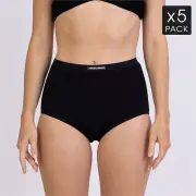 Full Brief - 5 Black Pack-XXL