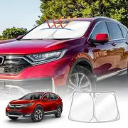 WindScreen Sun Shade Compatible with Honda CR-V CRV 2017-2023, Foldable UV Block Windshield Sun Shade