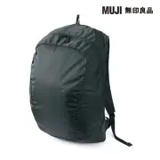 【MUJI 無印良品】可折疊撥水加工聚酯纖維後背包(黑色)