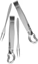 AUTSUPPL Snail Tongs Fork Set Stainless Steel Escargot Tools for Kitchen Food Serving