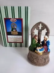 San Francisco Music Box Company Rustic Nativity Figurine Tune O Holy Night NIB