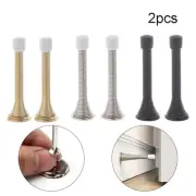 Easy to Bend Stainless Steel Spring Door Stop Hassle Installation 2PCS Set