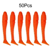 50 Soft Plastic Fishing Lure Tackle Paddle Tail Grub Worm bream lures Bass