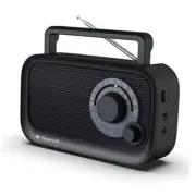 AM FM Radio with Best Reception, Bluetooth Speaker Portable Radio, DSP Black