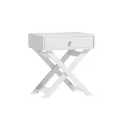 Artiss Bedside Table Drawers Side Table Storage Cabinet Nightstand White QARA