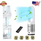 Sleek Bladeless Tower Fan, 8 Speeds, LED Display - Safe & Stylish Home Cooling