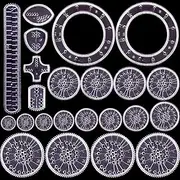 Uoeo 22 Pack Creative Spirograph Drawing Set, Spirograph Deluxe Kit Ideal Creativity Art Promoting Development Set for Kids