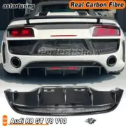 For Audi R8 GT V10 Coupe 2010-2015 REAL Carbon Rear Bumper Lip Diffuser Spoiler (for: Audi)