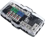 Car Audio Stereo ANL Fuse Holder Distribution 0/4Gauge 4 Way MIDI(Mini-ANL) Fused Box Block 30A 60A 80A Red LED