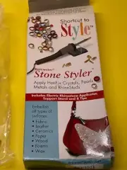 BEJEWELER STONE STYLER Electric Rhinestone Applicator Wand & Tips Hot-Fix NOS