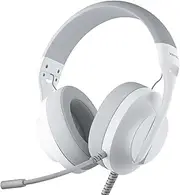 WIRWTRU S30 Gaming Headset with Microphone,198g Lightweight Design, Gaming Headphones for Xbox, Xbox Series X|S, PS5, PS4,Switch, PC, Noise Cancelling Mic, Soft Earmuffs,3.5MM Wired (White)