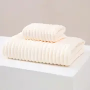 GGP Light Yellow Luxury White Bath Towel And Hand Towel Set Ultra Soft And Absorbent