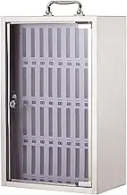 Cell Phone Safe Deposit Box with Lock, 12/24/36/48/60 Slots Stainless Steel Cell Phones Storage Cabinet, for Office Classroom Table or Wall(31x19x49cm/12x7x19in)