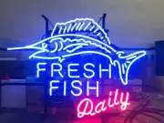 Fresh Fish Daily Swordfish Neon Light Sign Custom Shop Bar Restaurant 19"x15"