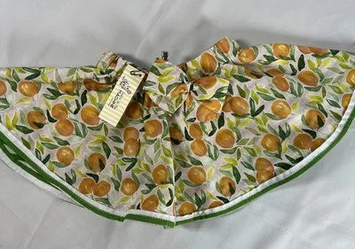 LeiLei & The Machine Handmade Girls 6M-2T Reversible Skirt-Oranges/Green Stripes