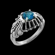 Topaz Diamond Promise Ring • Sterling Silver • November Birthstone
