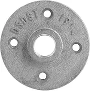 EVTSCAN 10PCS DN15 1/2in 4-Holes Flange Base Floor Flange Aluminum Alloy Threaded Shelf Fixing Base Pipe Fittings