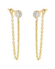 Forever Creations Signature Collection 14K 0.22 ct. tw. Diamond Chain Studs