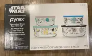 PYREX DISNEY STAR WARS 8PC FOOD STORAGE DECORATED GLASS SET limited