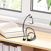 YRHSPORT Cat Minimalist Art Sculpture, Personalized Metal Abstract Metal Line Crafts Creative Statue for Living Room, Home Office, Desk, Wall Decoration