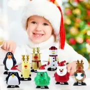 9Pcs Christmas Clockwork Toy Assorted Wind Up Toys Cute Christmas Clockwork