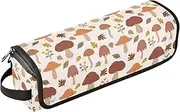 [sanluoli] 2 in 1 Hair Tools Organizer with Heat Resistant Pad Curling Iron Travel Holder Storage Bag Mushrooms Simple Cartoon Travel Bag for Women