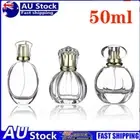 50ml Refillable Perfume Atomizer Empty Flat Glass Spray Bottle Containers Clear