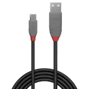 LINDY .5m USB2 A-Micro-B Anthra Line