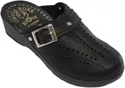 [Dr.Punto Rosso] Dr Punto Rosso O502 Clog Mules Comfort Shoes Slippers Women, Black