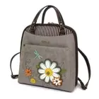 NEW Chala CONVERTIBLE Backpack Purse Shoulder Tote Bag DAISY Grey Gray gift