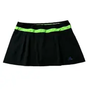 Adidas ClimaLite Women LARGE Tennis Skort Green Black Ladies Built In Shorts
