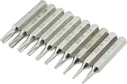 RLECS Torx Micro Bit 10PCS 28mm Length Torx Bits Set,T1 T2 T3 T4 T5,T6,T7,T8,T9,T10 Screwdriver Bit Set