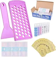 (Pouring tray + 50x Lip Balm Tubes + 100 Sitckers) - Lip Balm Crafting Kit - Easy Lip Balm Filling Tray and Spatula - 50 Empty Lip Balm Tubes with Caps (transparent) - 3/16 Oz (5.5 ml) - 50 Writeable and 50 Printed Stickers - Make Natural Lip Balm - DIY