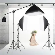 YISITONG Photo Studio Soft Box Lighting Kit, 4X 25W 5500K LED Bulb 50x70cm Softbox Continuous Lighting for Portrait Product Fashion Shooting Professional Photography Continuous Light Studio Equipment
