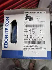 NEW - NIB 15lb Ebonite "GAME BREAKER ASYM" UNDRILLED - NIB