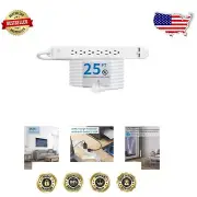 Reliable 25 ft Extension Cord with 6 Outlets & Surge Protection for Home Office