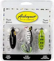 Arbogast Triple Threat Fishing Lure 3-Pack - Includes Jitterbug Lures and Hula Popper Lures