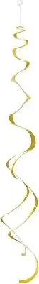 26" Plastic Hanging Swirl Gold Decorations, 8ct