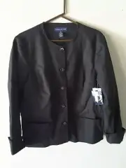 Preston York Women's Blazer Jacket Size 16 Black NEW