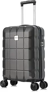 [ATX Luggage Est. 1991] ATX Luggage Suitcase Super Lightweight Durable ABS Hard Shell Suitcase with 4 Wheels and Built-in TSA Lock, Gun Metal Grey, 21" Carry-On, Cabin 4 Wheels Hard Shell Luggage