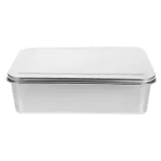 Cake Making Tray Rectangle Pan with Lid Covered Baking Toast on Top