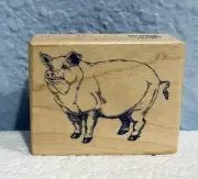 Pig Wood Mounted Rubber Stamp Hog PSX NEW