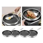 Stainless Steel Wok Pan No Lid Induction Cooktop Cooking Wok Cooker Gas Cooktops