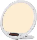 Light Therapy Lamp 12000 Lux with Sunrise and Sunset Simulation, UV Free Wake-Up