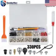 330Pcs PC Computer Screws Standoffs Set Kit For Hard Drive Motherboard Case Fan