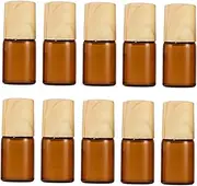 DEARMAMY 10Pcs Glass Essential Oil Roller Bottles with Grain Caps Leak Roll Vials for Aromatherapy Travel Friendly Perfume Containers Durable and Portable Design