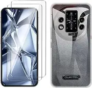 LYZXMY Case for Oukitel WP200 Pro (6.7 Inches) Transparent Mobile Phone Case + 2 Tempered Glass Screen Protector Case Soft Silicone TPU Protective Cover