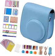 Domary 12-in-1 Instant Camera Accessories Bundle Kit Compatible with Fujifilm Instax Mini 11 Including Camera Bag/Camera Strap/Photo Album/Photo Clips/Photo Frame/Hanging String/Stickers/Pen/Filters