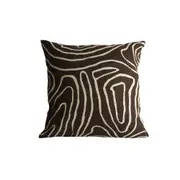 Maine & Crawford Ichiko 50x50cm Cotton Swirl Print Cushion Sofa/Bed Decor Brown